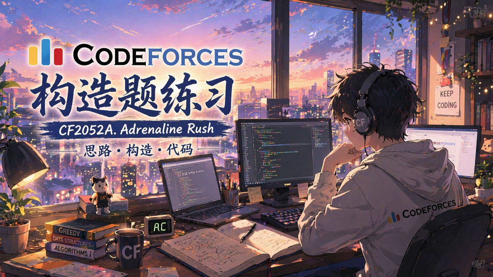 构造题练习 CF2052A.Adrenaline Rush